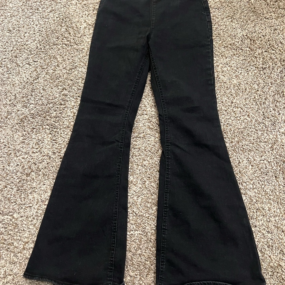 No Boundaries Black Flare Wide Leg Jeans